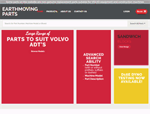 Tablet Screenshot of earthmovingparts.com